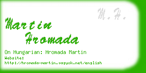 martin hromada business card